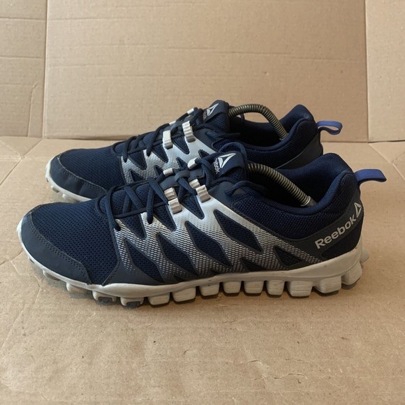 Reebok | Shoes | Reebok Realflex Train 4 Mens Running Shoes Size 2 Navy  Blue White Cn1169 | Poshmark